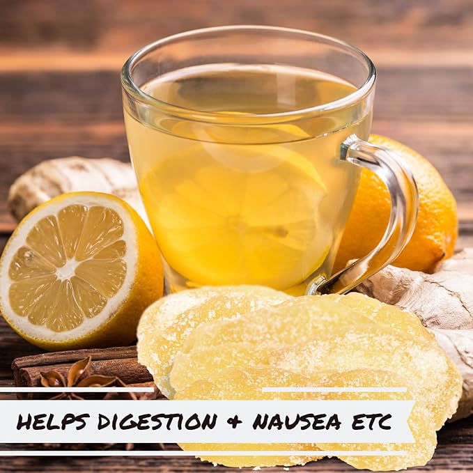 Crystallized Ginger Slices by It's Delish, 5 Lbs Bulk | Candied Ginger Candy Fruit Chews Natural Dried Root with Sugar Crystals, Unsulphured, No Color Added - Healthy Snack, Vegan, Kosher