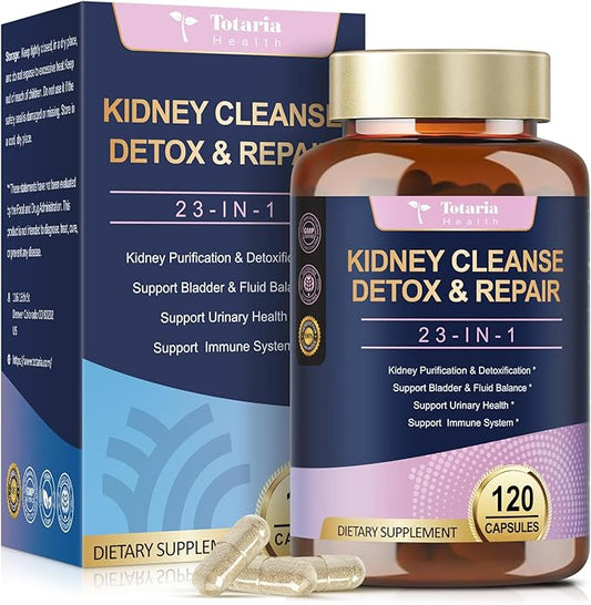 Kidney Cleanse Detox & Repair, Chanca Piedra & Cranberry Pills for Liver Support Supplement Extra Strength for Kidney Stones Dissolver, Urinary Tract Health for Woman, Vegan GMO-Free
