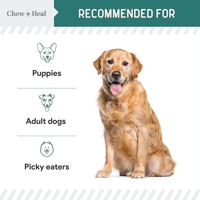12-in-1 Multivitamin for Dogs - 60 Puppy and Senior Dog Vitamin and Supplement Soft Chews for Hip and Joint - Advanced Formula with Glucosamine, Omega 3,6,9, Vitamins, Probiotics, and More