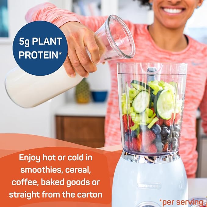 Good Karma Vanilla Flaxmilk +Protein, 32 Ounce (Pack of 6), 5g Plant Protein + 1200mg Omega-3 Per Serving, Plant-Based Non-Dairy Milk Alternative, Lactose Free, Nut Free, Vegan, Shelf Stable