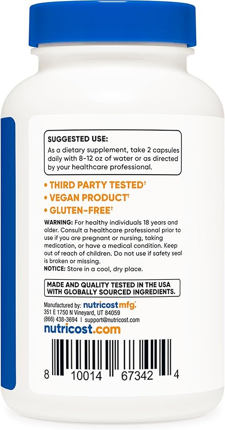 Nutricost Turkey Tail Mushroom Capsules 1200mg, 60 Servings (120 Capsules) - Gluten Free, Non-GMO, and Vegetarian Friendly