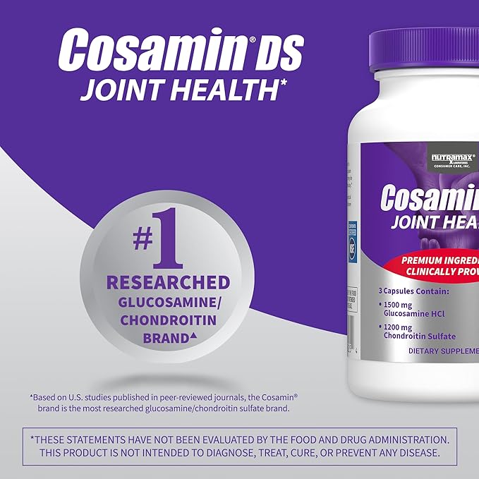 Nutramax Laboratories Cosamin® DS Joint Health Supplement with Glucosamine & Chondroitin for Men’s & Women's Joint Health, 108 Capsules