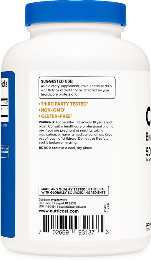 Nutricost Chlorella Capsules (3 Bottles) 500mg, 240 Capsules