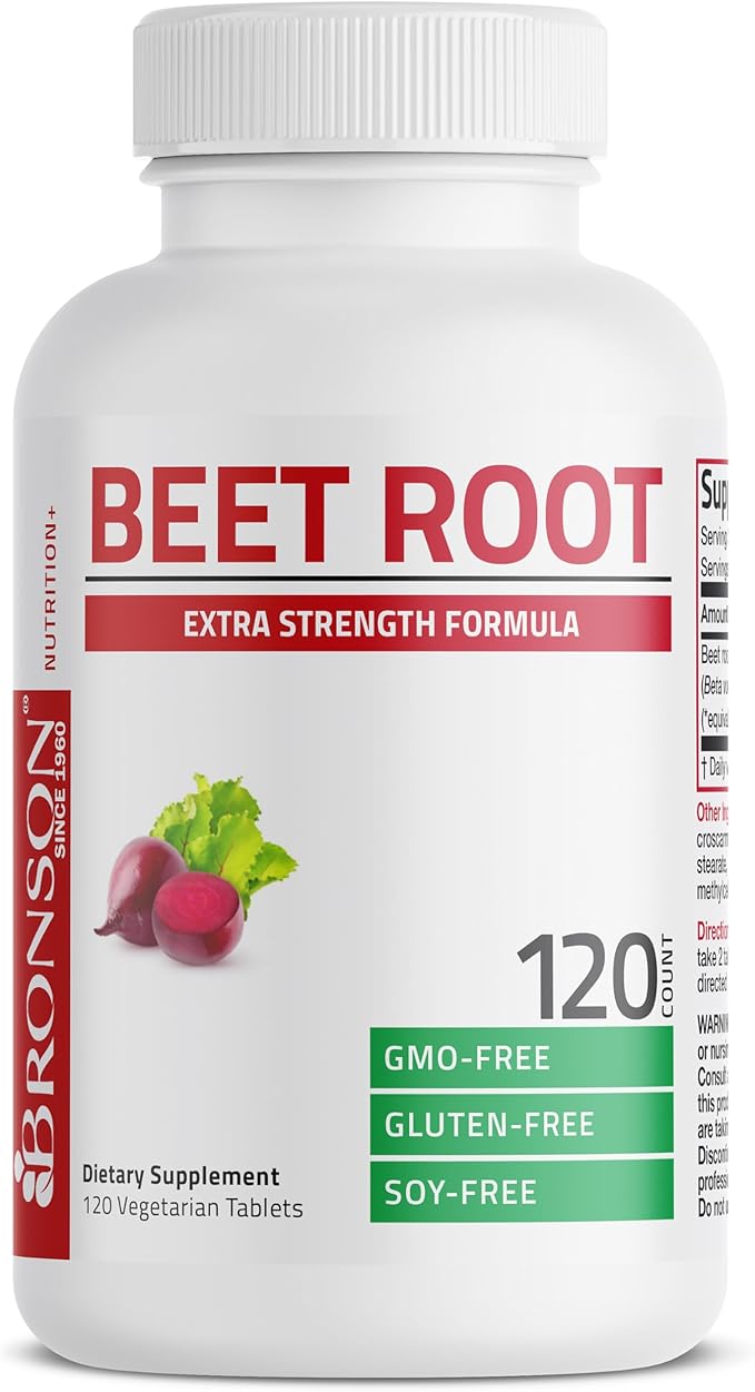 Bronson Beet Root Extra Strength, Non-GMO, 120 Vegetarian Tablets