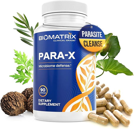 BioMatrix para-X Digestive Cleanse Supplement, Herbal Formula – Wormwood, Berberine, Black Walnut, Artemisinin, Olive Leaf, for Humans | 90 Veggie Caps