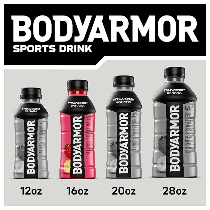 BODYARMOR Sports Drink Sports Beverage, Pineapple Coconut, Coconut Water Hydration, Natural Flavors With Vitamins, Potassium-Packed Electrolytes, Perfect For Athletes, 16 Fl Oz (Pack of 12)