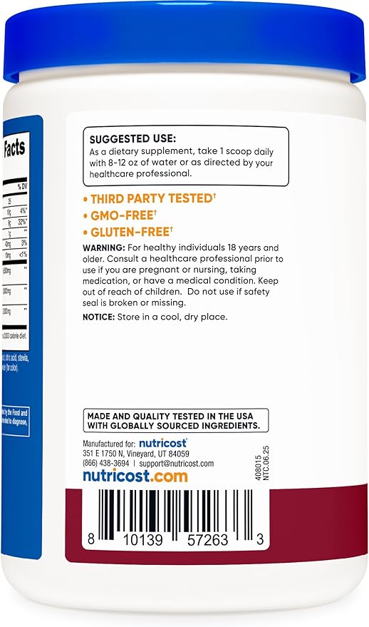 Nutricost Soluble Fiber (Berry Flavored) 30 Servings - Vegan, Non-GMO, Gluten Free