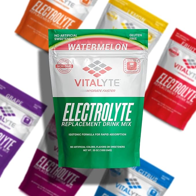 Vitalyte Electrolyte Powder Drink Mix, Isotonic Electrolyte Hydration Mix, Case Pack (6 Pack, Watermelon)