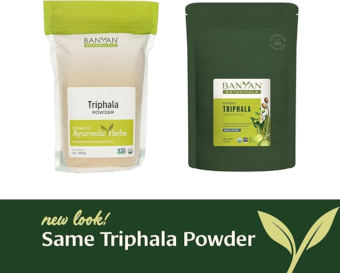 Banyan Botanicals Triphala Powder - Organic Digestion Supplement with Amla, Haritaki & Bibhitaki – Digestion, Colon Support & Healthy Gut Microbiome* – 1 lb – Non-GMO Sustainably Sourced Vegan