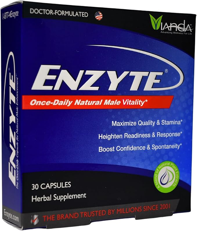 Enzyte® Natural Male Enhancement Bundle for Quality and Stamina with Asian Ginseng, Ginkgo Biloba, Grape Seed Extract, Horny Goat Weed - 8 Pack Bundle