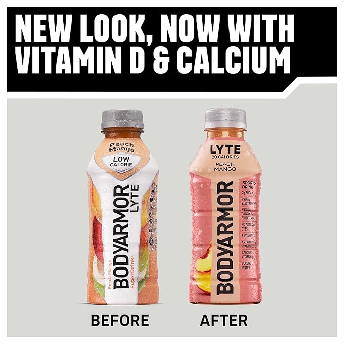BODYARMOR LYTE Sports Drink Low-Calorie Sports Beverage, Tropical Coconut, Coconut Water Hydration, Natural Flavors With Vitamins, Potassium-Packed Electrolytes, Perfect For Athletes, 16 Fl Oz (Pack of 12)