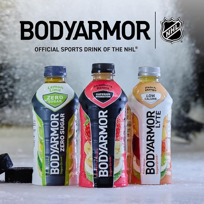 BODYARMOR Sports Drink Sports Beverage, Cherry Lime, Coconut Water Hydration, Natural Flavors With Vitamins, Potassium-Packed Electrolytes, Perfect For Athletes, 16 Fl Oz (Pack of 12)