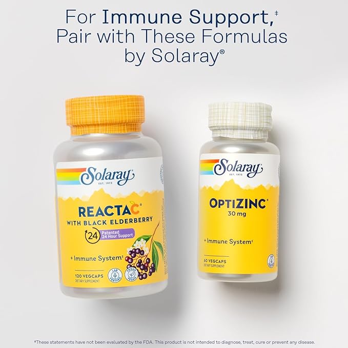 SOLARAY Reishi Mushroom 600mg - Reishi Mushroom Capsules for Immune Support - Vegan, Lab Verified - 60-Day Money-Back Guarantee - 100 Servings, 100 VegCaps