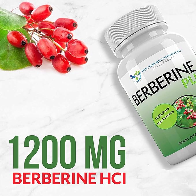DOCTOR RECOMMENDED SUPPLEMENTS Berberine Plus 1200mg Per Serving - 120 Veggie Capsules Royal Jelly (120 Count (Pack of 2))