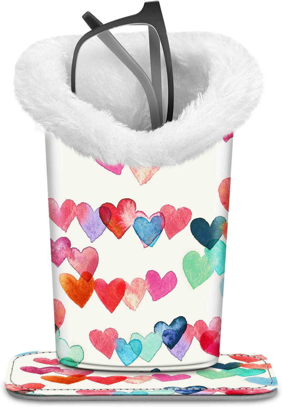 Fintie Plush Lined Eyeglasses Holder, Glasses Stand Case, Anti-scratch Glasses Storage Organizer for Desk, Nightstand, Office