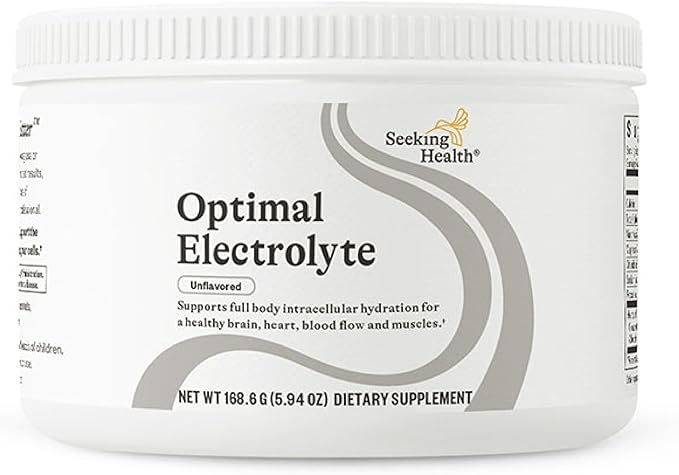 Seeking Health Optimal Electrolyte Powder, Unflavored, Healthy Energy and Endurance Support, Promotes Hydration and Healthy Muscles, Vegan and Vegetarian (30 Servings)*