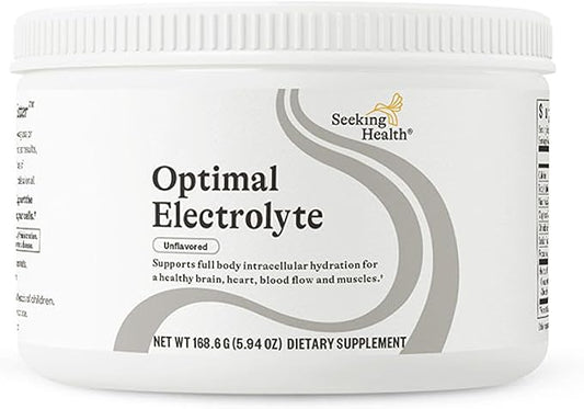 Seeking Health Optimal Electrolyte Powder, Unflavored, Healthy Energy and Endurance Support, Promotes Hydration and Healthy Muscles, Vegan and Vegetarian (30 Servings)*