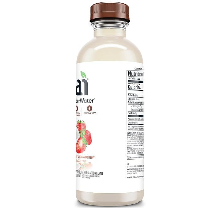 Bai Antioxidant Infused Water Beverage, Shala Coconut Strawberry, with Vitamin C and No Artificial Sweeteners, 18 Fluid Ounce Bottle, 12 Pack