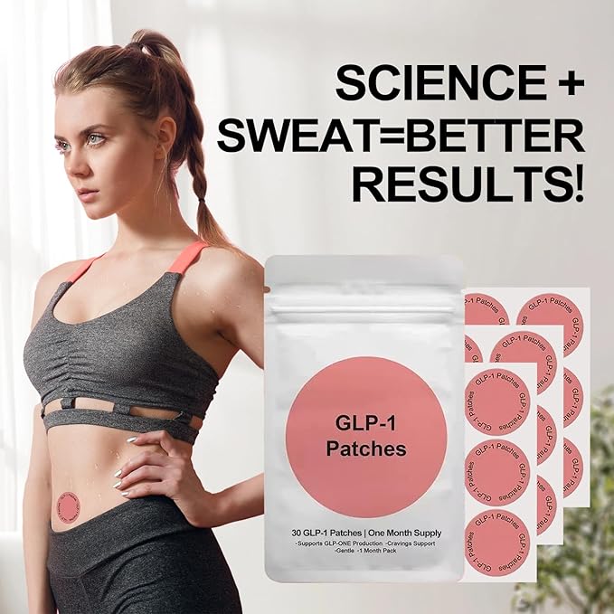 GLP-1 Patches with Berberine, Ceylon Cinnamon, L-Glutamine，Chromium and Pomegranate, for Men and Women (2 Packs - 60 Count)