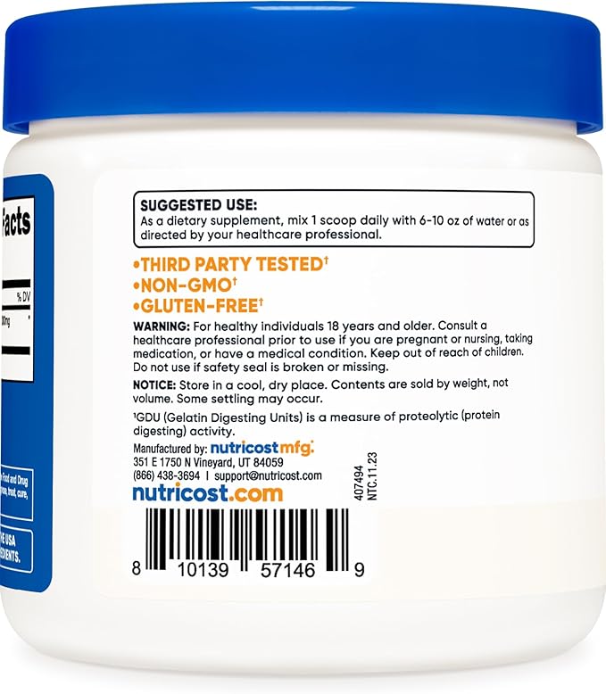 Nutricost Bromelain Powder 8 OZ - Non-GMO, Vegetarian, Gluten Free