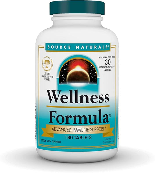Source Naturals Wellness Formula Bio-Aligned Vitamins & Herbal Defense - Immune System Support Supplement & Immunity Booster* - 180 Tablets