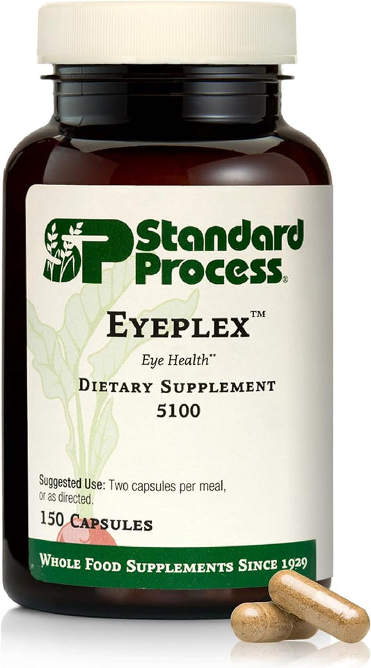 Standard Process Inc. Iplex - Whole Food Vascular Supplement, Eye Health and Eye Support with Shiitake Mushroom, Phosphoric Acid, Rice Bran, Organic Carrot, Arrowroot Flour, Alfalfa - 150 Capsules