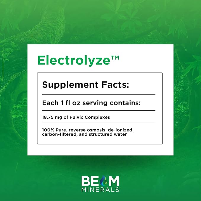 BEAM Minerals Electrolyze | Liquid Electrolyte Replenishment | All The Electrolytes, Without All The Salt | 32 fl Oz