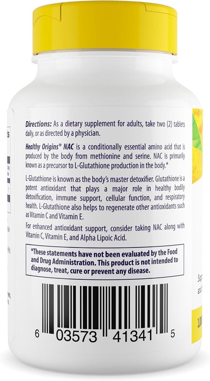 Healthy Origins NAC (N-Acetyl Cysteine) 1,000 MCG