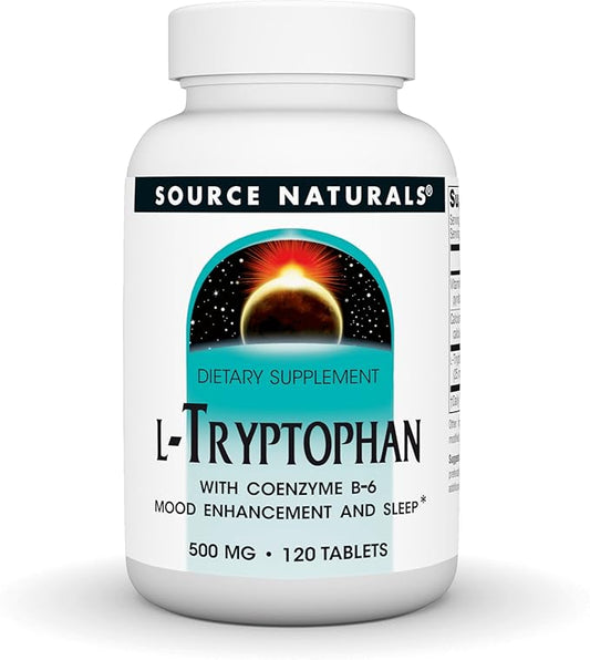 Source Naturals L-Tryptophan with Coenzyme B-6, 500mg - 120 Tablets