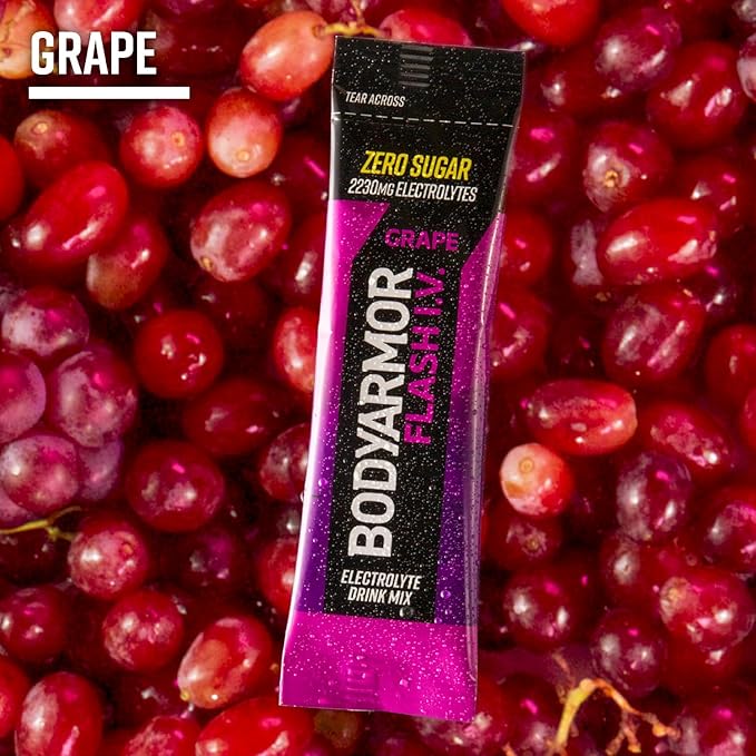 BODYARMOR Rapid Rehydration Bundle - Flash IV Electrolyte Packet + Sportwater Alkaline Water - Sport Drink Mix Combo