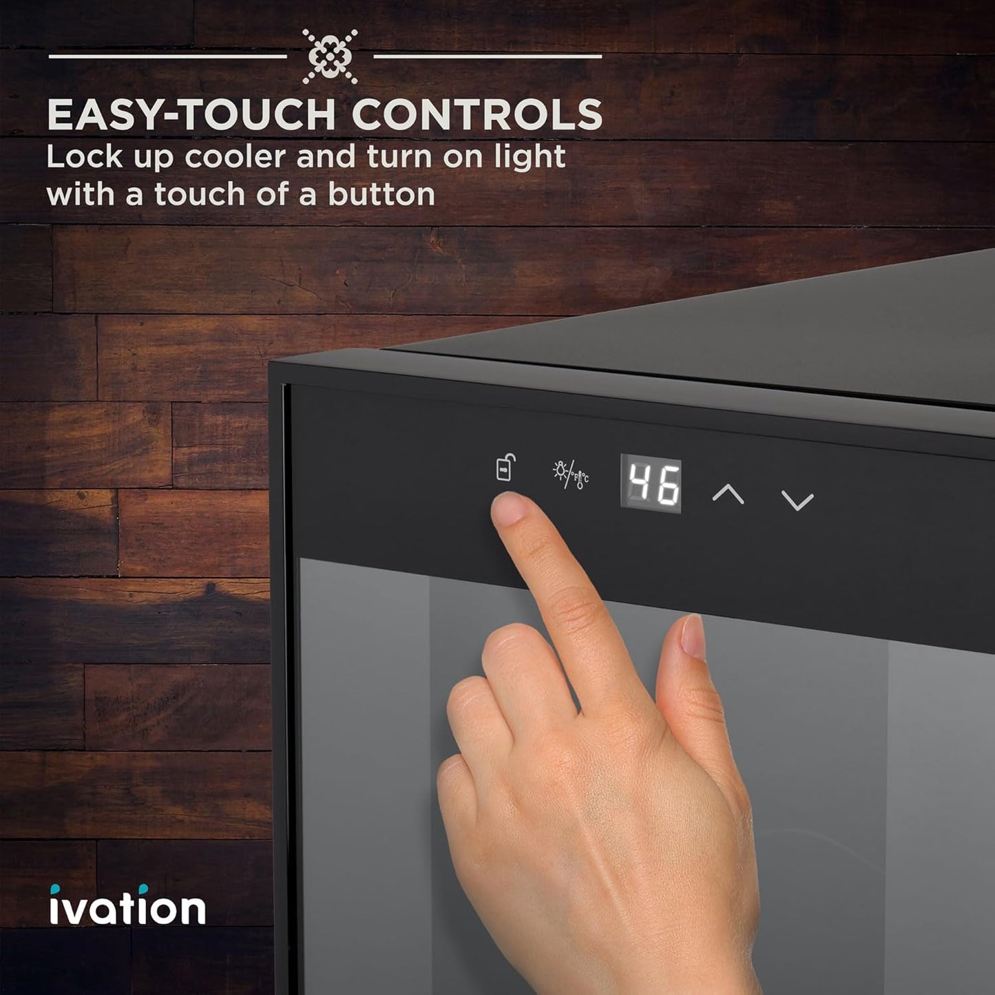 Ivation Premium 6 Bottle Horizontal Thermoelectric Wine Cooler/Chiller Counter Top Red & White Wine Cellar w/Digital Temperature, Freestanding Refrigerator Quiet Operation Fridge