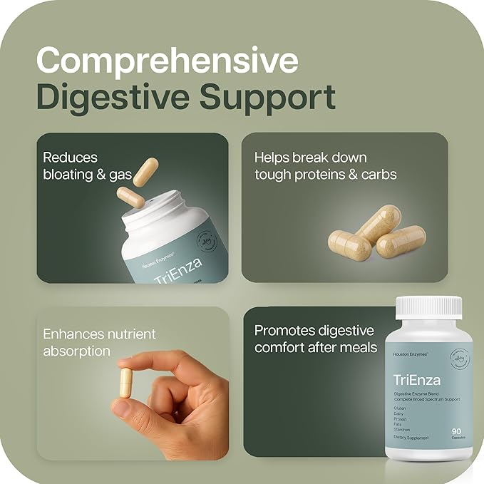 AFP Peptizyde - Digestive Enzyme Combination for Protein, Casein & Gluten Proteins - Digestive Enzymes for Women and Men (90 Capsules)