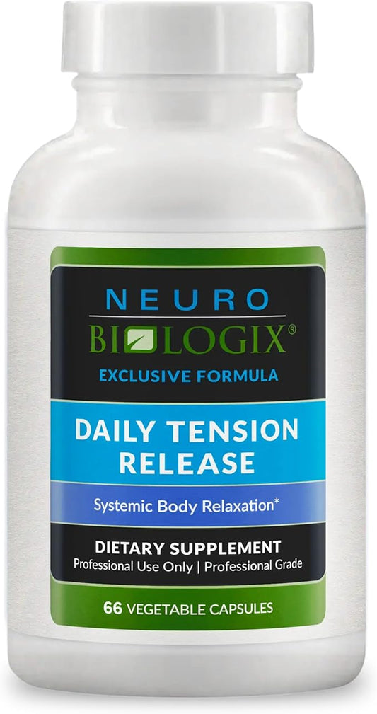 Daily Tension Release – Synergistic Herbal & Vitamin C Formula for Muscle Relaxation Support - With Valerian Root, Skullcap & Catnip for Occasional Stress Support - Non-Drowsy, Natural Support