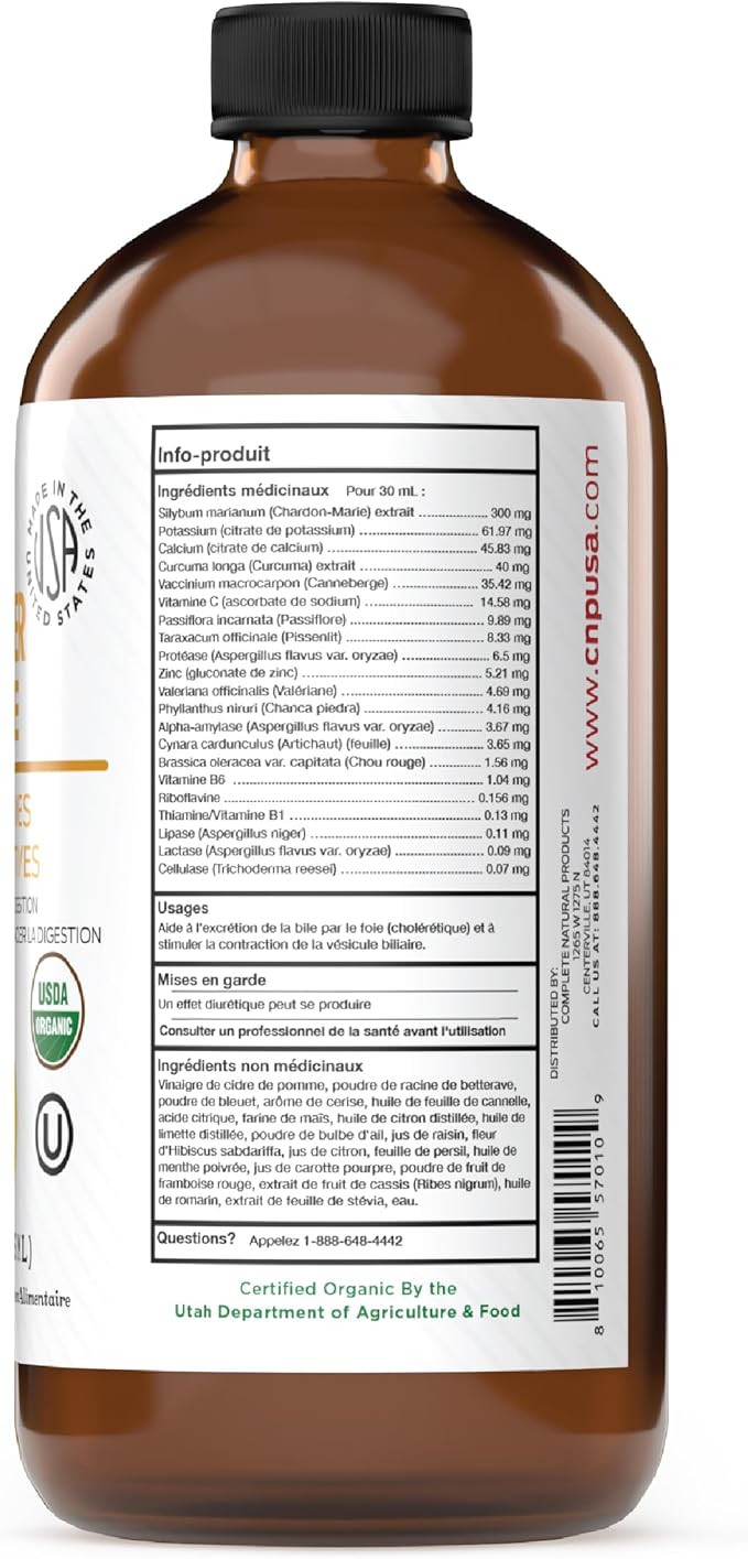 Complete Natural Gallbladder Complete - Liquid Supplement for Gallbladder Support, Liver Cleanse, and Digestive Health with Apple Cider Vinegar, Turmeric, Beet, Digestive Enzymes, Milk Thistle - 16oz