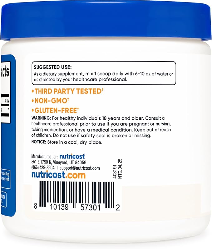 Nutricost Pure DMAE-Bitartrate Powder 100 Grams