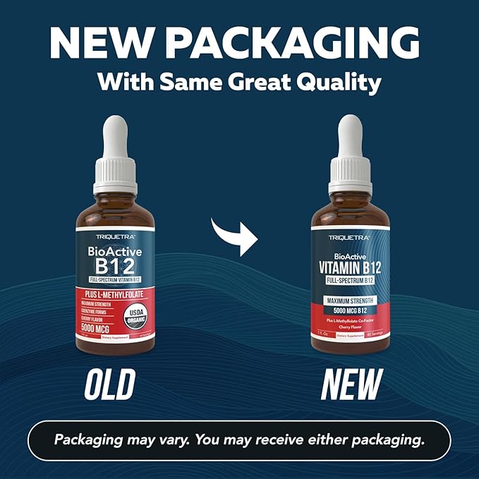 BioActive Vitamin B12 5000 mcg | Contains 3 BioActive Forms B12 Plus Methylfolate Cofactor - Methyl B12, Adenosyl B12 & Hydroxy B12 | Sublingual Form, Berry Flavor, Organic, Vegan (60 Servings)