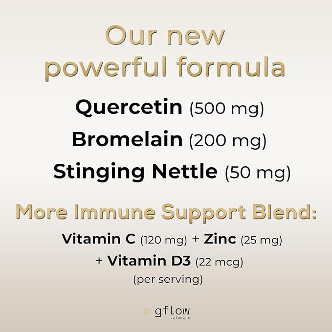 Quercetin with Vitamin C and Zinc - Quercetin 500mg - Quercetin with Bromelain - Zinc Quercetin - Stinging Nettle -120 Veggie Caps. Quercetin Supplements + Vitamin D3 (Non-GMO, Gluten-Free, Vegan)