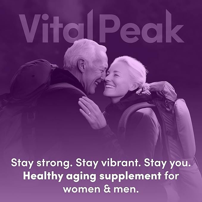 Longevity Peak - Healthy Aging & Cellular Energy Support Supplements for Women & Men - with Ashwagandha, Astragalus, Cat's Claw, Ceylon Cinnamon, L-Lysine, L-Glutamine & More - 60 Capsules