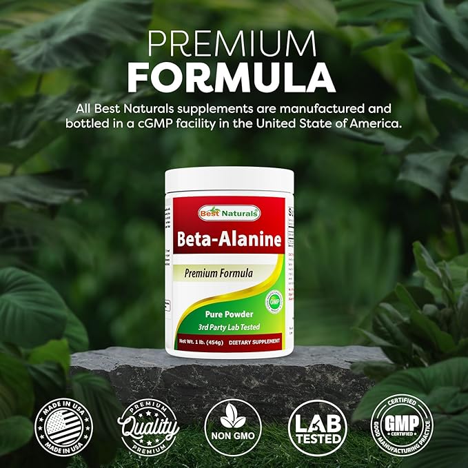 Best Naturals Beta Alanine Pure Powder 1 Pound (1 LB (Pack of 1))