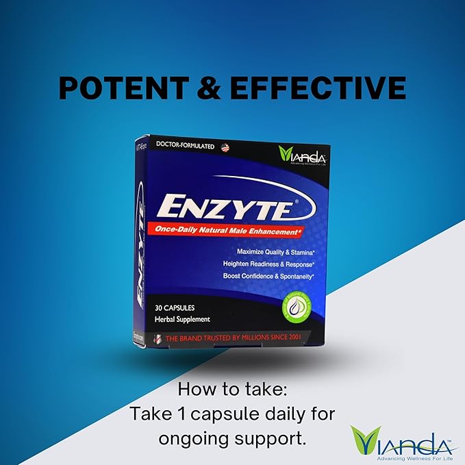 Enzyte® Natural Male Enhancement Bundle for Quality and Stamina with Asian Ginseng, Ginkgo Biloba, Grape Seed Extract, Horny Goat Weed - 8 Pack Bundle