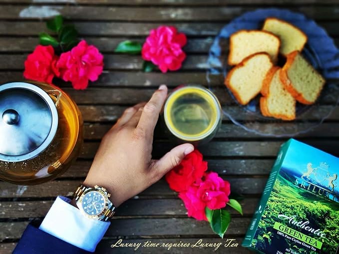 SRILUXE - Premium Quality Loose Leaf Ceylon Green Tea | 100% Natural Tea | Powerful ANTIOXIDANTS | Pure Green Tea Loose-Leaves (250g)