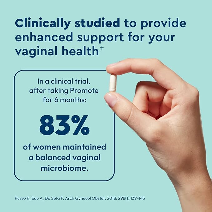 Uqora Promote - Support Vaginal Health* - Probiotic for Women with Lactoferrin, Lactobacillus Acidophilus & Lacticaseibacillus Rhamnosus - Vaginal Probiotics - Gluten-Free - 30 Capsules (2 Pack)