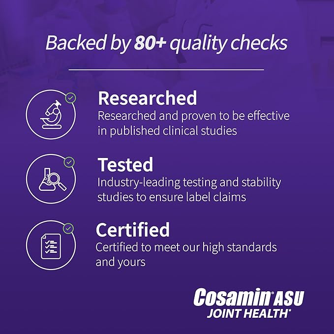 Nutramax Laboratories Cosamin® ASU Joint Health Supplement with Glucosamine, Chondroitin & ASU for Men’s & Women's Joint Health, 90 Capsules