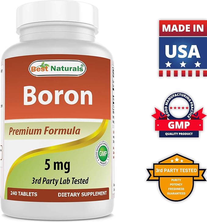 Best Naturals Boron Supplements 5 mg 240 Tablets (240 Count (Pack of 2))