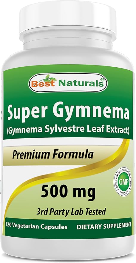 Best Naturals Gymnema Sylvestre Extract 500 mg 120 Vegetarian Capsules - Contains Minimum of 25% Gymnemic Acid (Pack of 2)