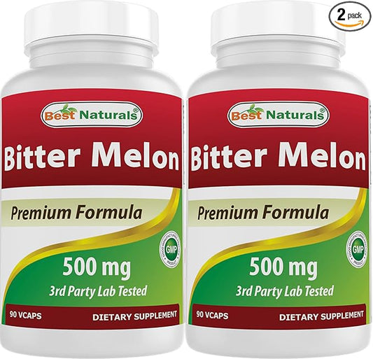 Best Naturals Bitter Melon 500 mg 90 Vcaps (90 Count (Pack of 2))