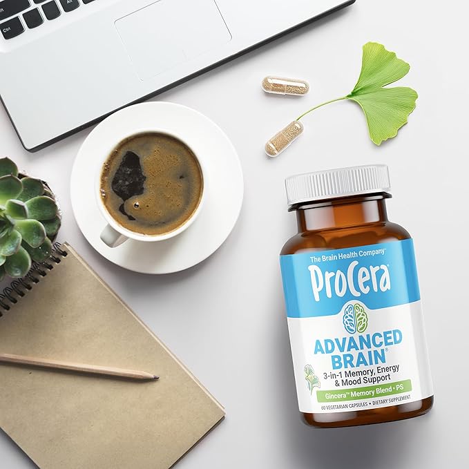 Advanced Brain - Fast Acting - Ingredients Supported by 100+ Studies - Improve Memory, Recall - Concentration - Clears Fog - Mental Clarity - Slows Cognitive Decline - 60 Count
