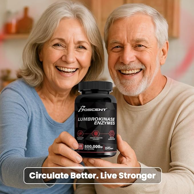 Lumbrokinase Supplement 40mg (60 Capsules) - Maximum Activity-800,000 UI - Pure Lumbrokinase Enzymes Digestive enzymes, Better Than serrapeptase Nattokinase Supplement, Lab Tested, Non GMO