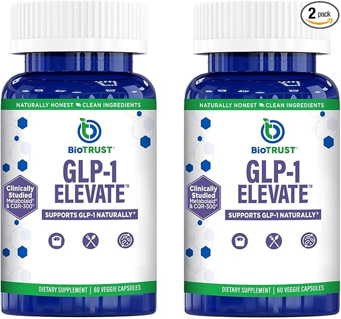 GLP1 Elevate™ - GLP-1 Booster Supplement | Curb Cravings & Support Metabolic Health | Increase Natural Production with Clinically Studied Ingredients | 60 Servings