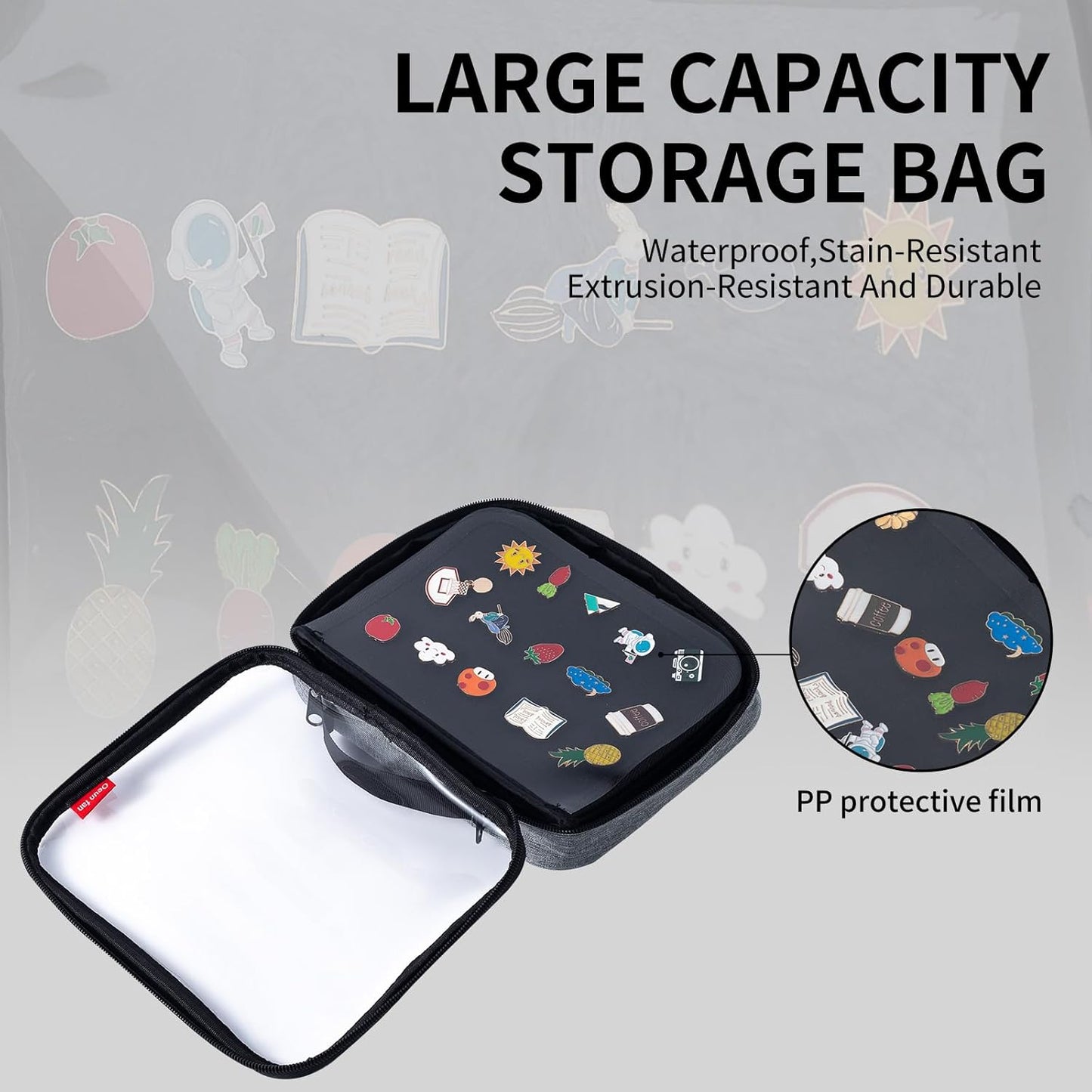 Enamel Pin Display Book, Small Collections Or Travel Pin Trading Book, Pin Collector Display Bag,6-Page Lapel Pin Display Board,For Sports Pins,Memorial Pins, Pin Display Case (Silver Grey)